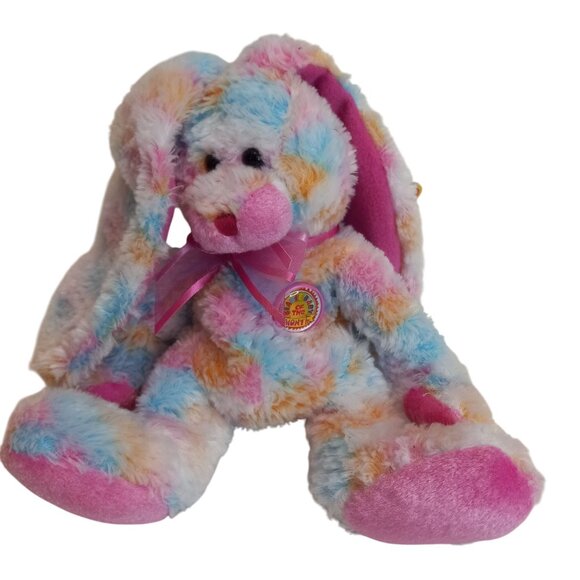 Ty Beanie Baby Of The Month Fritters Bunny Plush Toy Multicolor 2004 NEW - Picture 1 of 11